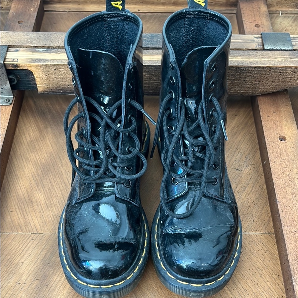 Dr. Martens Black Patent Leather Boots